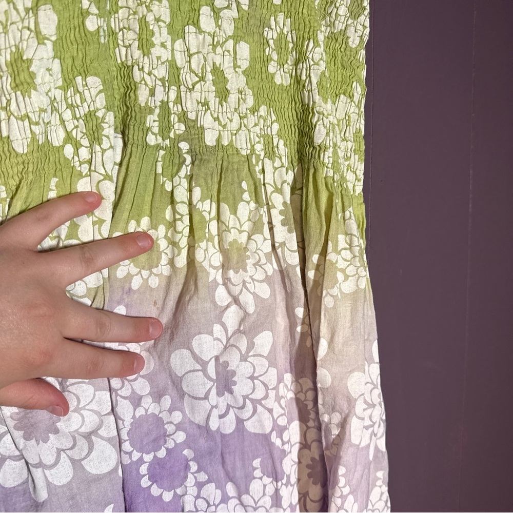 Vintage Y2K Ocean Breeze Floral Ombre Dress – Size Medium – Small Flaw - Picture 5 of 7